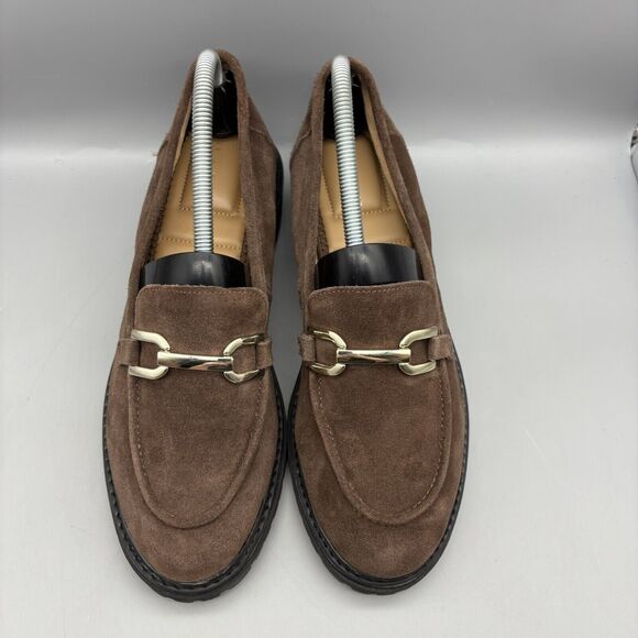 Kelly &‎ Katie Loafers Women’s Size 10 M Major Brown Suede Lug Sole Horse-Bit - Picture 3 of 13